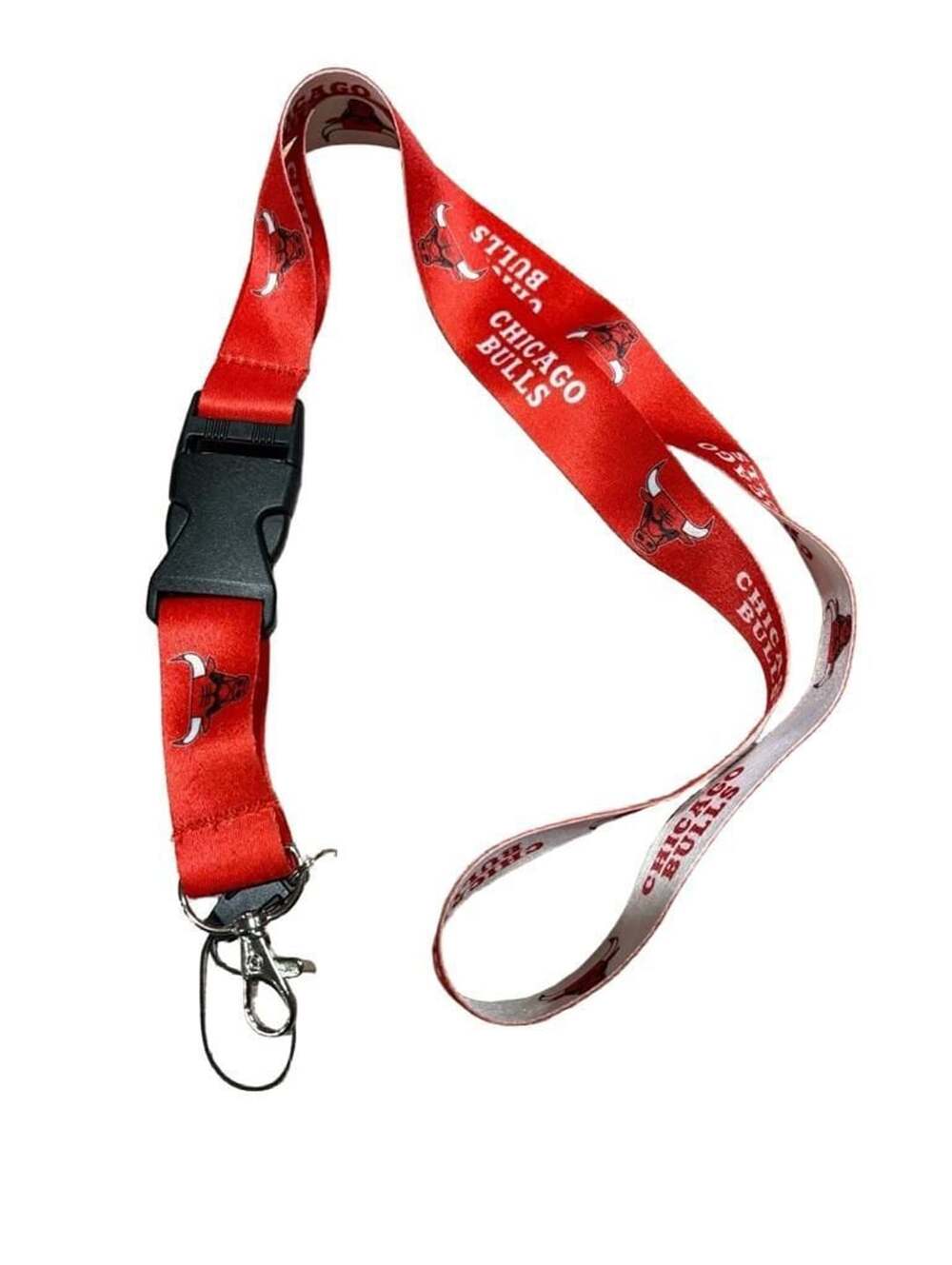 Chicago Bulls NBA Lanyard with Detachable Keychain Red